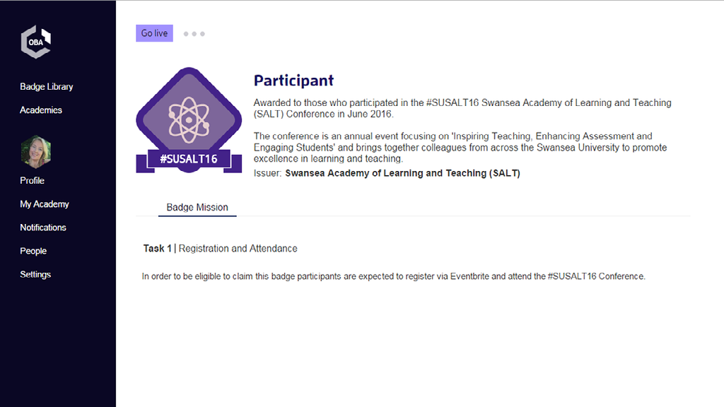 Open Digital Badges Pilot