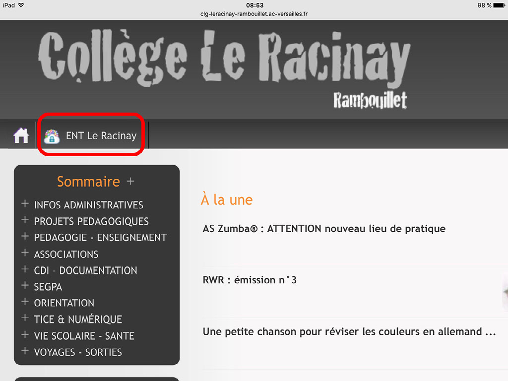 Voir le cahier de textes sur Pronote