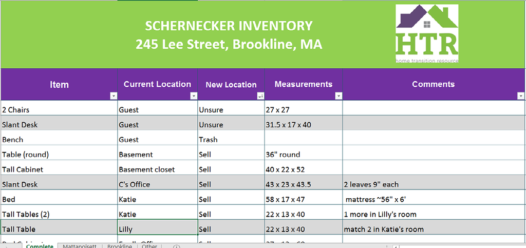 Creating an Inventory