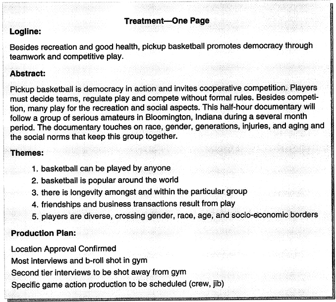 How To Write A Treatment