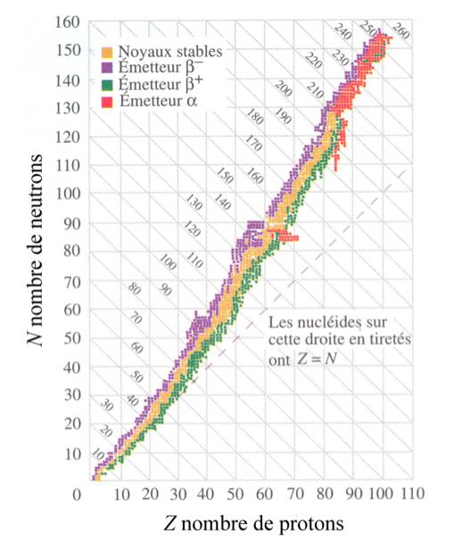 Les différents types de radioactivité