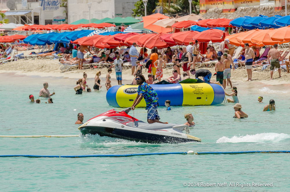 Water Activity and Views from Great Bay Beach, Philipsburg, St. Maarten